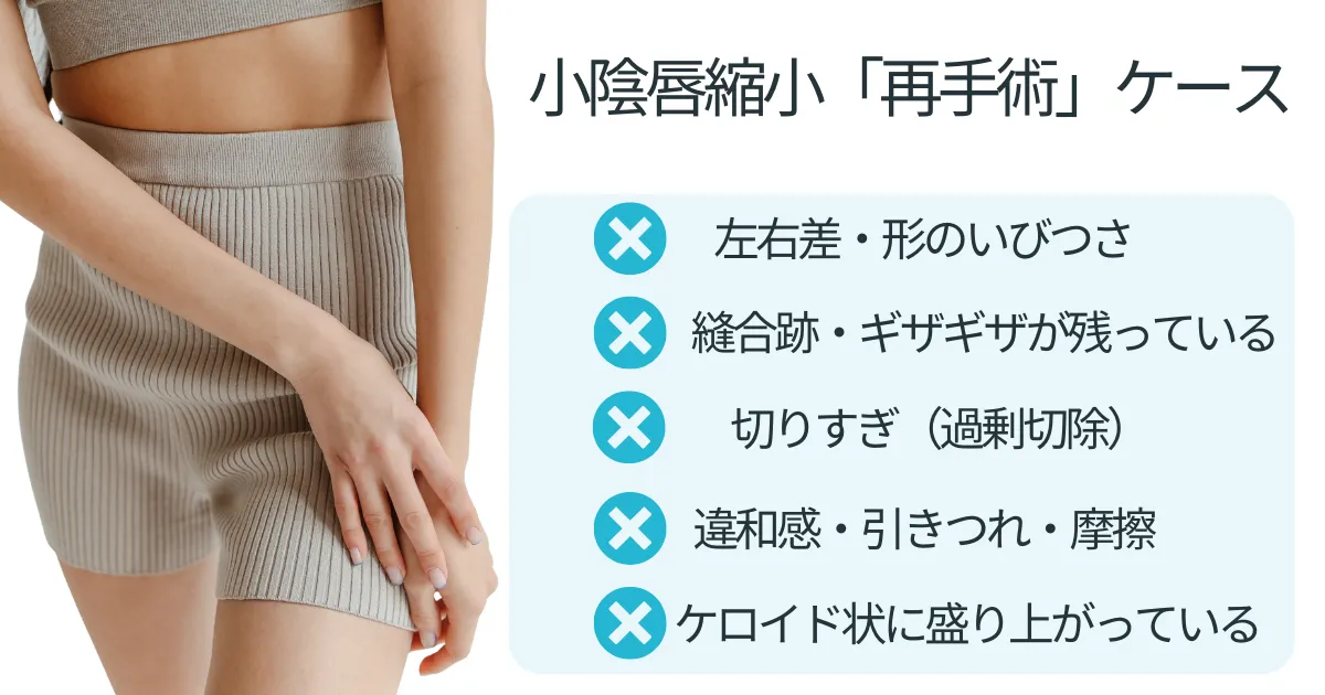 小陰唇縮小の再手術を検討するケースアイキャッチ画像